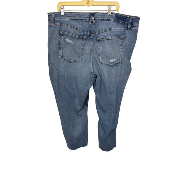 NWT 22W Maurice Dark Wash Distressed Cropped Skinny Jeans Casual Modest Normcore - Picture 4 of 4